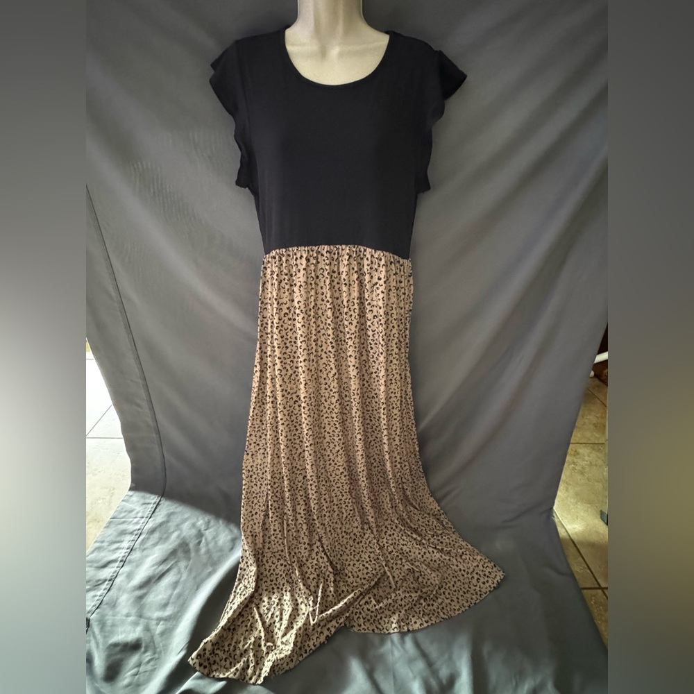 🎀NWT Maternity Sleeveless Ribbed Fashion Casual Outfits Maxi Dress with Pockets - Picture 5 of 8